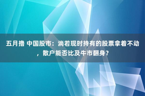 五月撸 中国股市：淌若现时持有的股票拿着不动，散户能否比及牛市翻身？