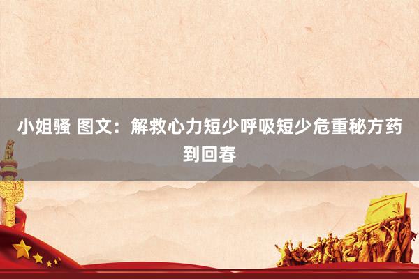 小姐骚 图文：解救心力短少呼吸短少危重秘方药到回春