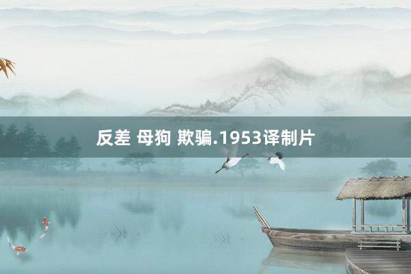 反差 母狗 欺骗.1953译制片